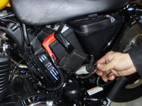 04年以降スポーツスターのバッテリー外し方 - Pigsty